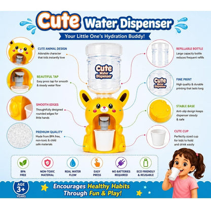 Cute Animal Mini Water Dispenser Pretend Play Set Toy