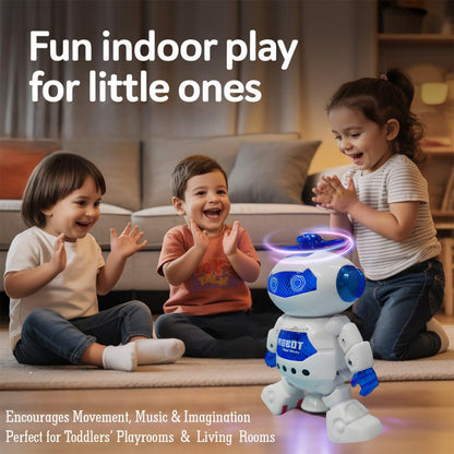 Vibrant Dancing Robot Toy for Kids: 3D Lights, Music, Spinning Fun