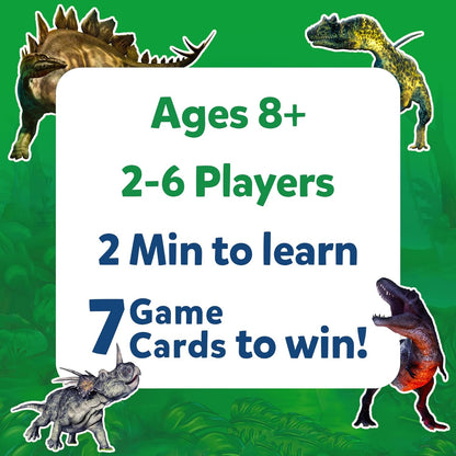 Skillmatics Guess in 10 Dinosaurs Card Game: Ultimate Family Trivia for Kids 8+