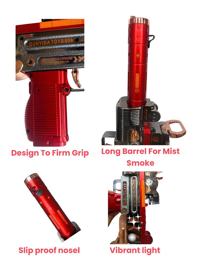 Musical Smoke Snipper Gun with Moving Top Loader, Smoke Telescopic Barrel, and Vibration Effect