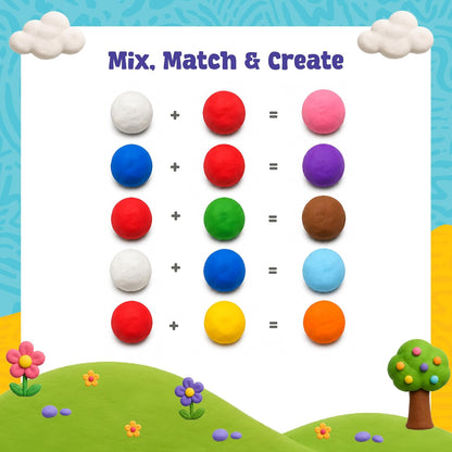 Fundough Box of Colours 12 Tubs Play Dough Set