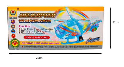 TOYVALA Musical Force Helicopter Bump and Go Lights and Music Toy