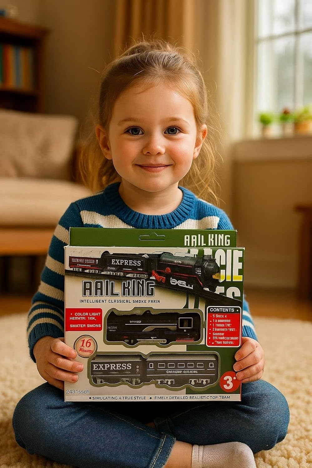 Rishi Quality Bump and Go Musical Smoke Toy Train with Lights