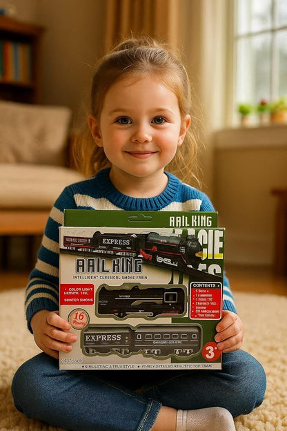 Rishi Quality Bump and Go Musical Smoke Toy Train with Lights