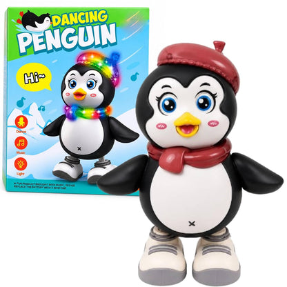 DZLING Musical Dancing Penguin Toy with LED Lights