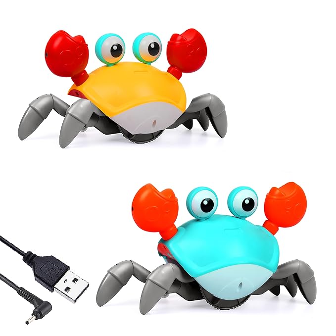 Gooyo GY-1Y Rechargeable Dancing Crawling Crab Toy for Kids with Lights & Music