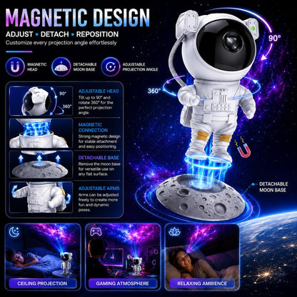 MAHEK ENTERPRISE ASTRO-LAMP-01 Astronaut Galaxy Projector Night Light Toy