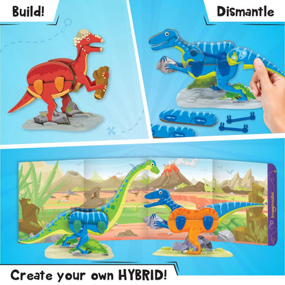 Imagimake Dino Quest 3D Puzzle: Surprise Egg Dinosaur Toy for Kids 5+ (37 pcs)