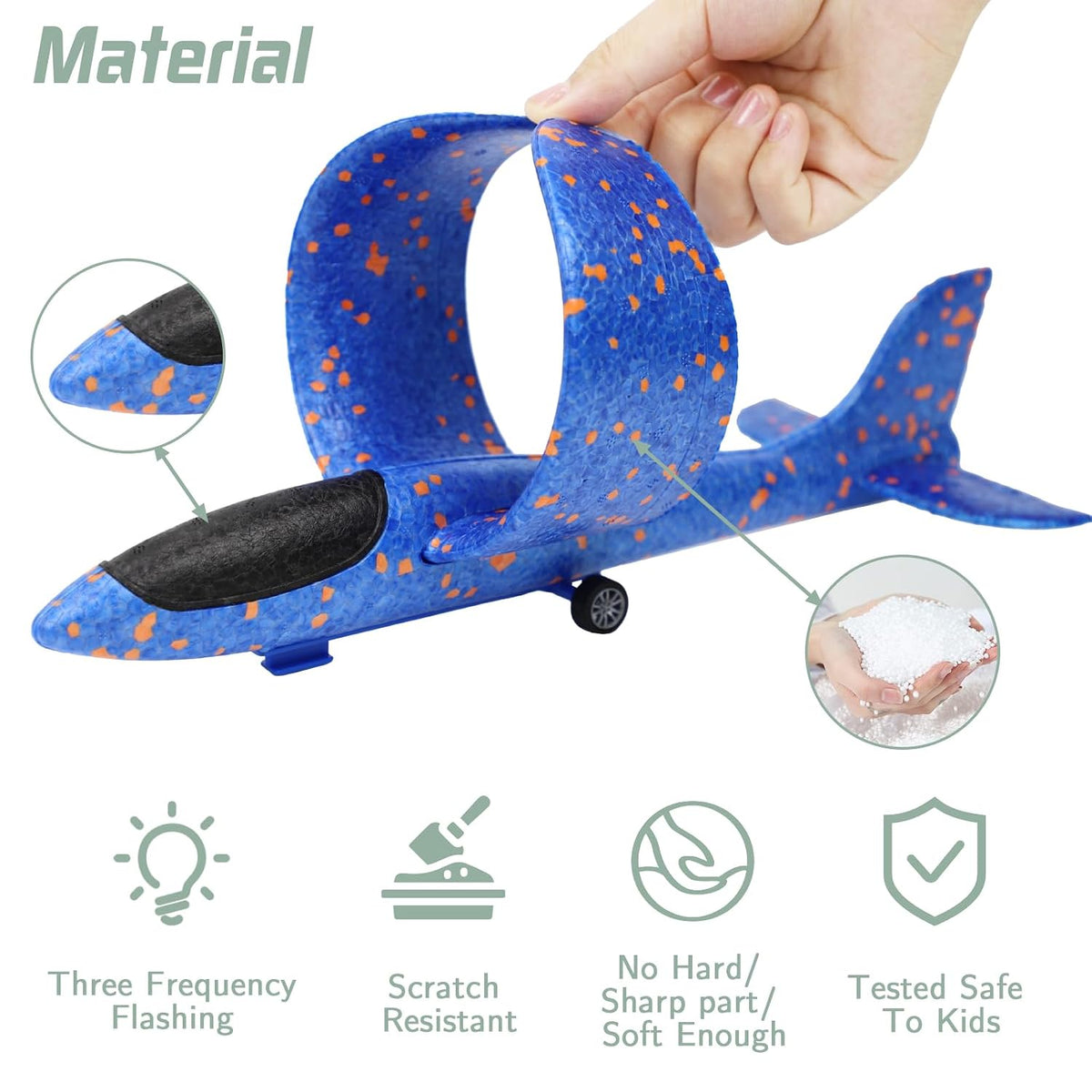 IOUGDSEC 2307 Foam Glider Catapult Aeroplane Launcher Toy
