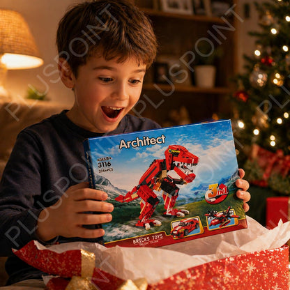 PLUSPOINT dinosaur blocks 3-in-1 Dinosaur Building Blocks Set Toy