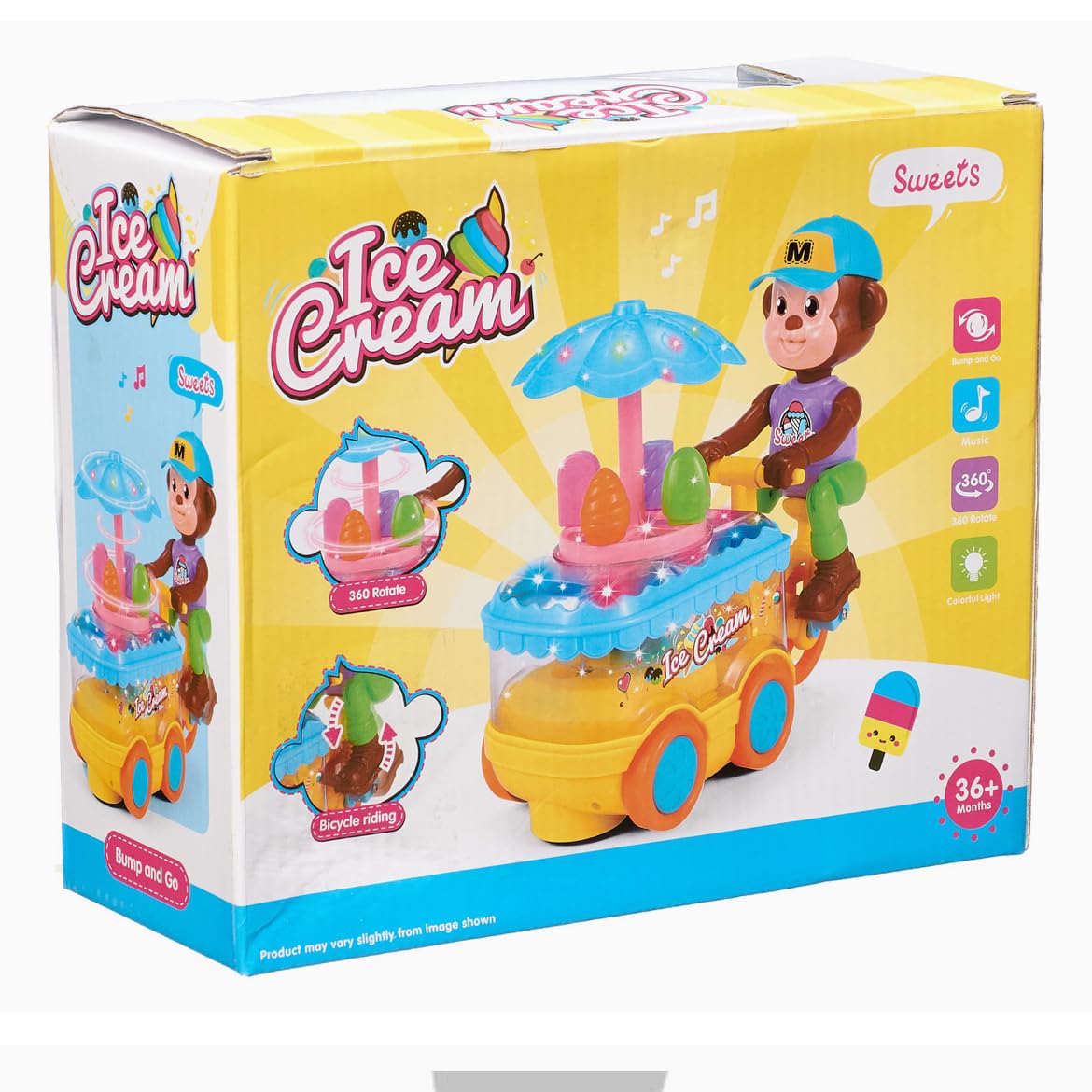 SRISU TRENDZ Ice Cream Truck Musical Monkey Light Toy