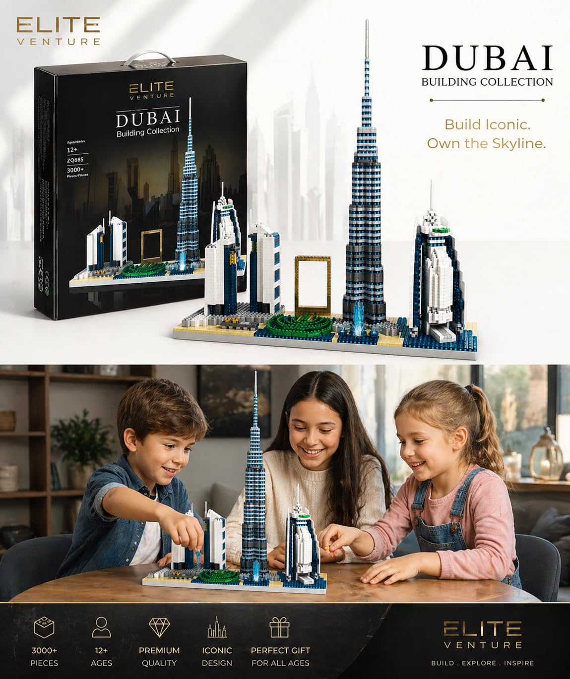 Carryze DBX-EV-001 Dubai Skyline Burj Khalifa Building Set Toy