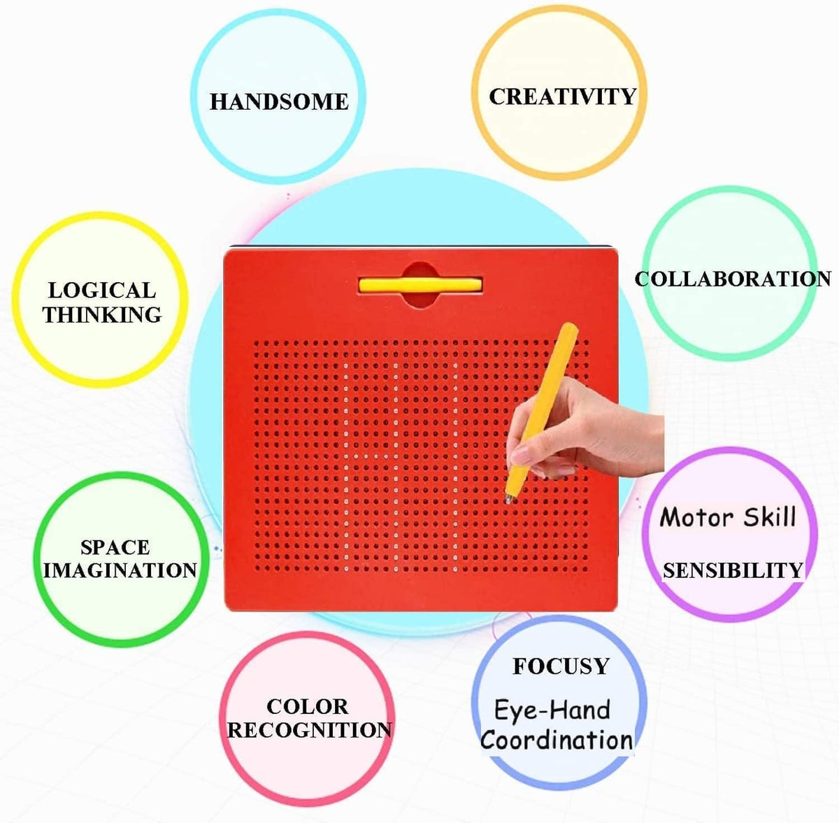 Magnetic Drawing Board Pad Magna Board Toy for Kids