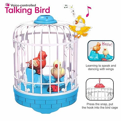 TIPTOP Talking Bird Toy for Kids | Repeats What You Say | Singing, Speaking, and Dancing Bird Toy| Funny Education Toys for Children Playing at Home - Random Colour