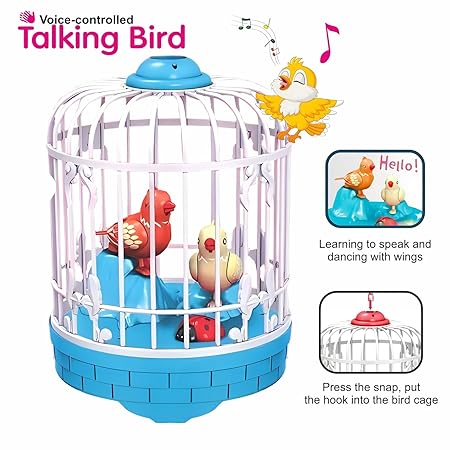 Voice Controlled Talking Bird Toy Type-C Rechargeable