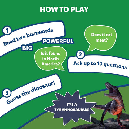 Skillmatics Guess in 10 Dinosaurs Card Game: Ultimate Family Trivia for Kids 8+