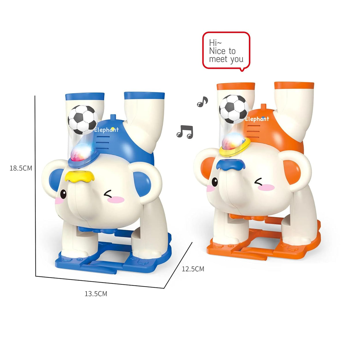 Toyscart Em001 Musical Elephant Blowing Ball Light Toy