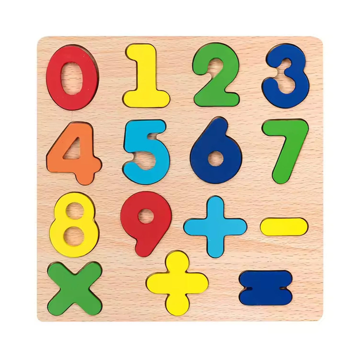 SKOG Wooden Numbers Learning Puzzle Board Kids Toy