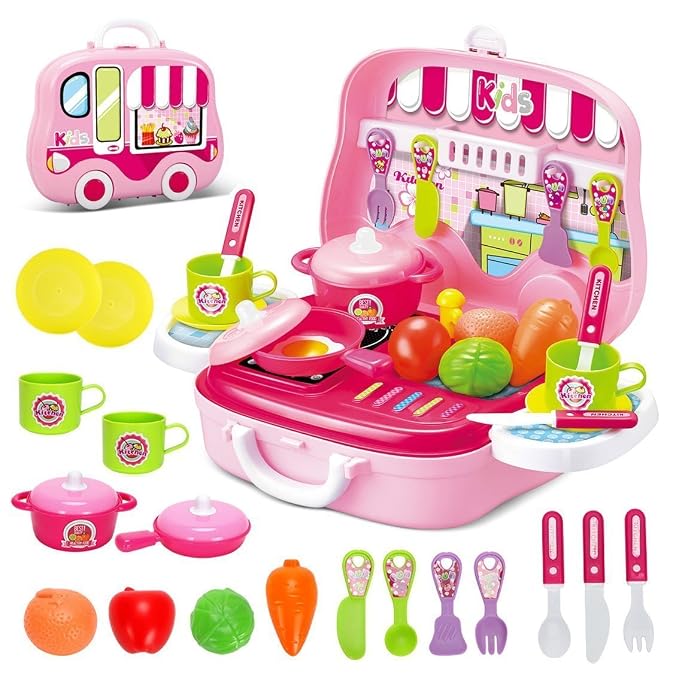 Magicwand 008-915 Carry Along Kitchen Food Pretend Play Set Toy
