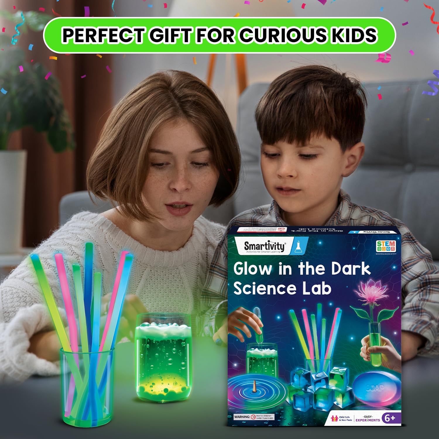 Smartivity Magic Glow-in-the-Dark Science Lab Kit for Kids STEM Experiments