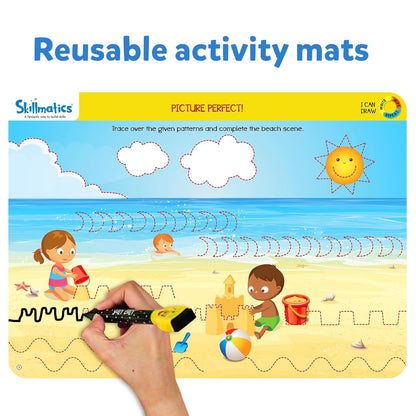 Skillmatics I Can Draw Reusable Activity Mats - Learning Fun Ages 3-6