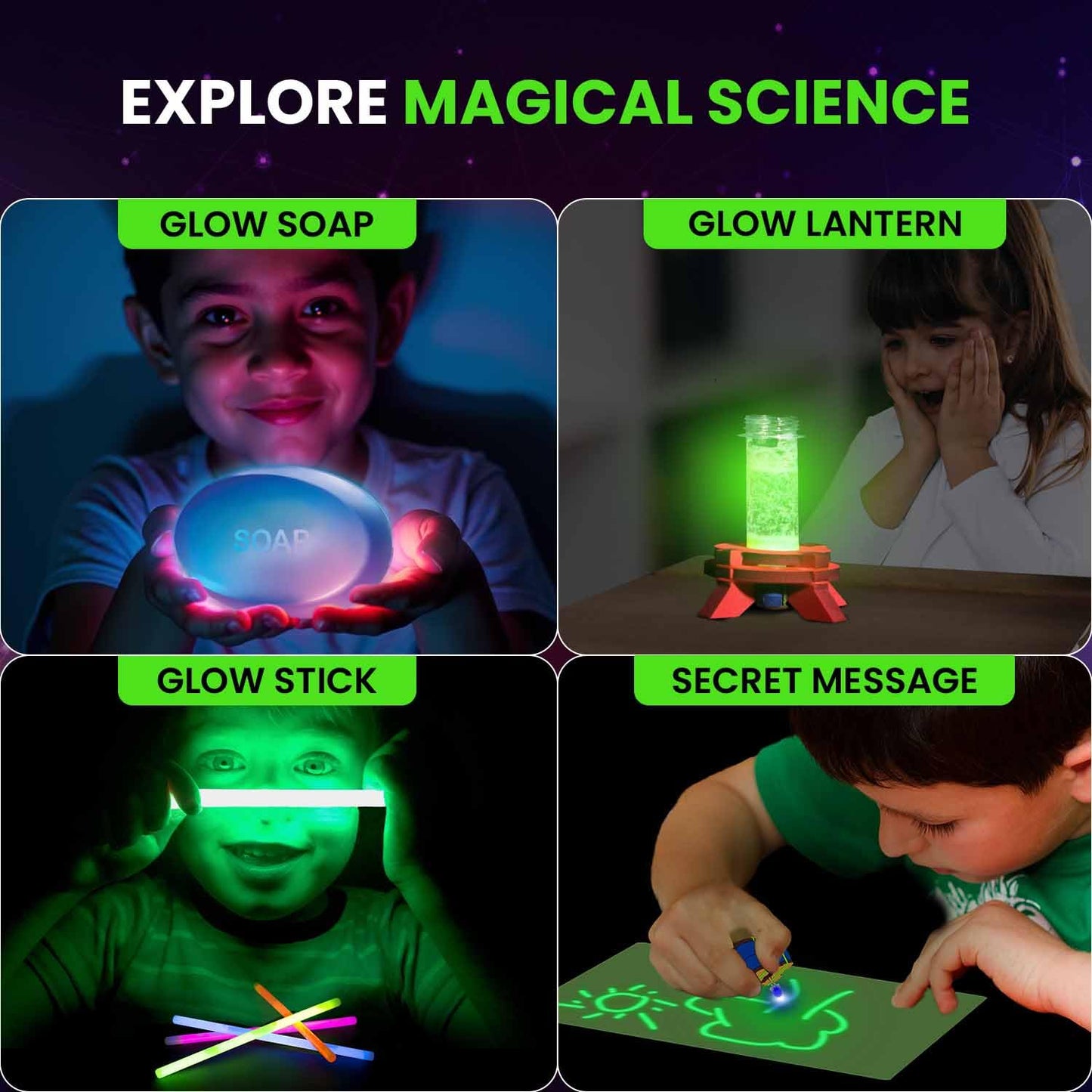 Smartivity Magic Glow-in-the-Dark Science Lab Kit for Kids STEM Experiments