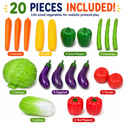 Liberty Imports 623 Life Sized Bag of Vegetables Pretend Play Toy