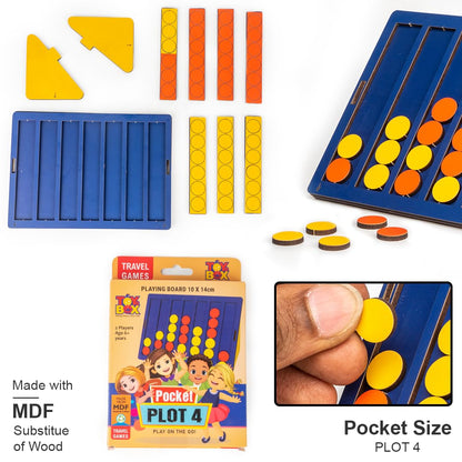 Toysbox 4115 Pocket Plot-4 Travel Board Game Toy