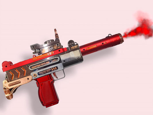 Musical Smoke Snipper Gun with Moving Top Loader, Smoke Telescopic Barrel, and Vibration Effect