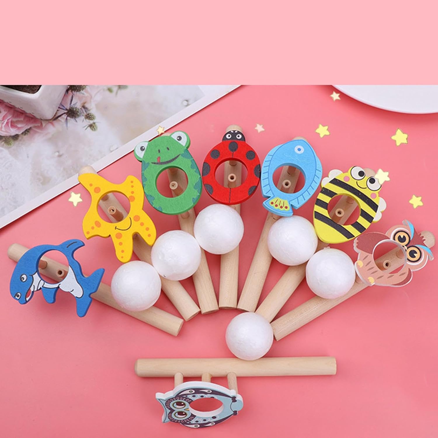 Enakshi Wooden Floating Ball Game: Educational Balance Toy for Kids & Adults
