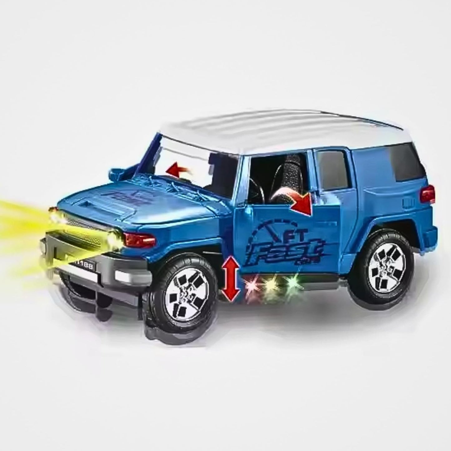 Dynamic Stunt Police Car Toy: 3D Lights, Siren, Music, Lightning Wheels