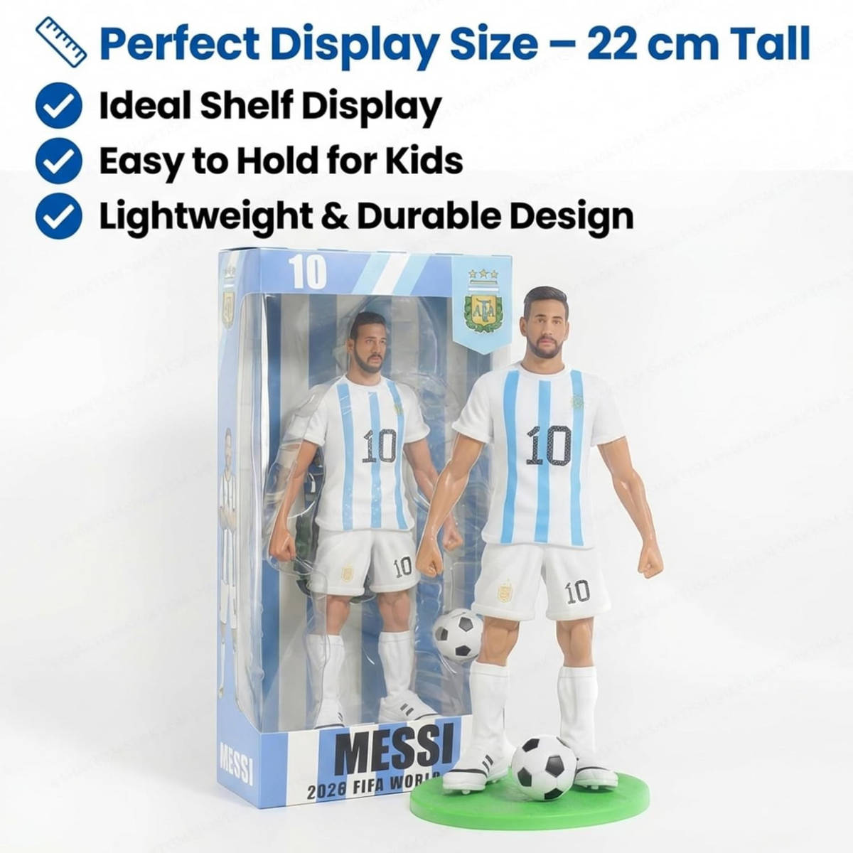 Football Star Player Action Figure Set with Ball for Kids