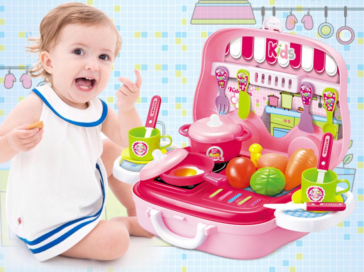 Magicwand 008-915 Carry Along Kitchen Food Pretend Play Set Toy