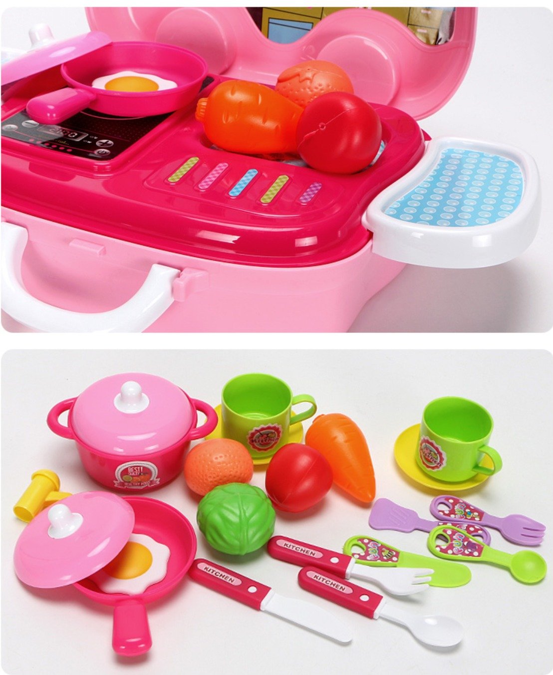 Magicwand 008-915 Carry Along Kitchen Food Pretend Play Set Toy
