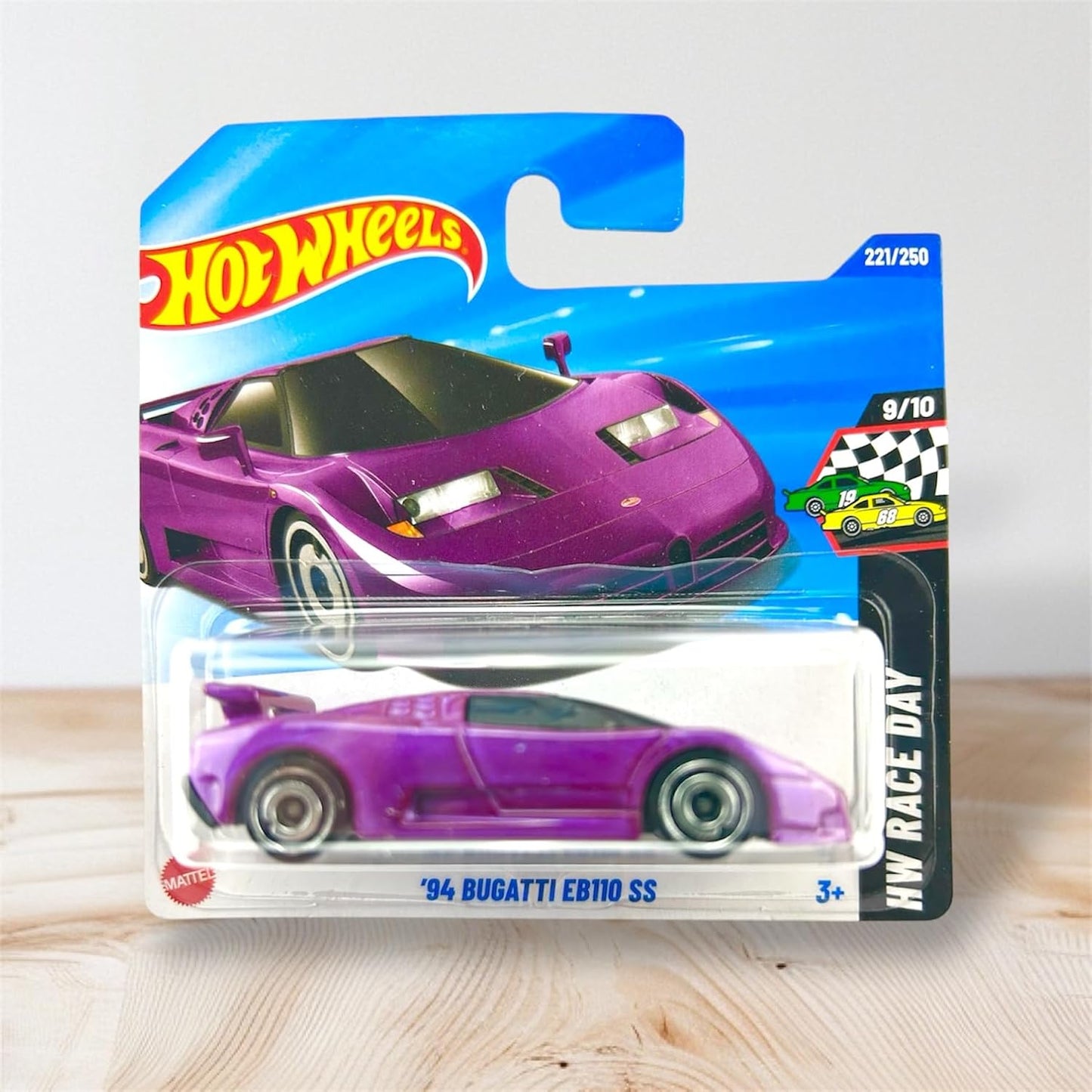 Hot Wheels 94 Bugatti EB110 Purple Race Day Die-Cast Car