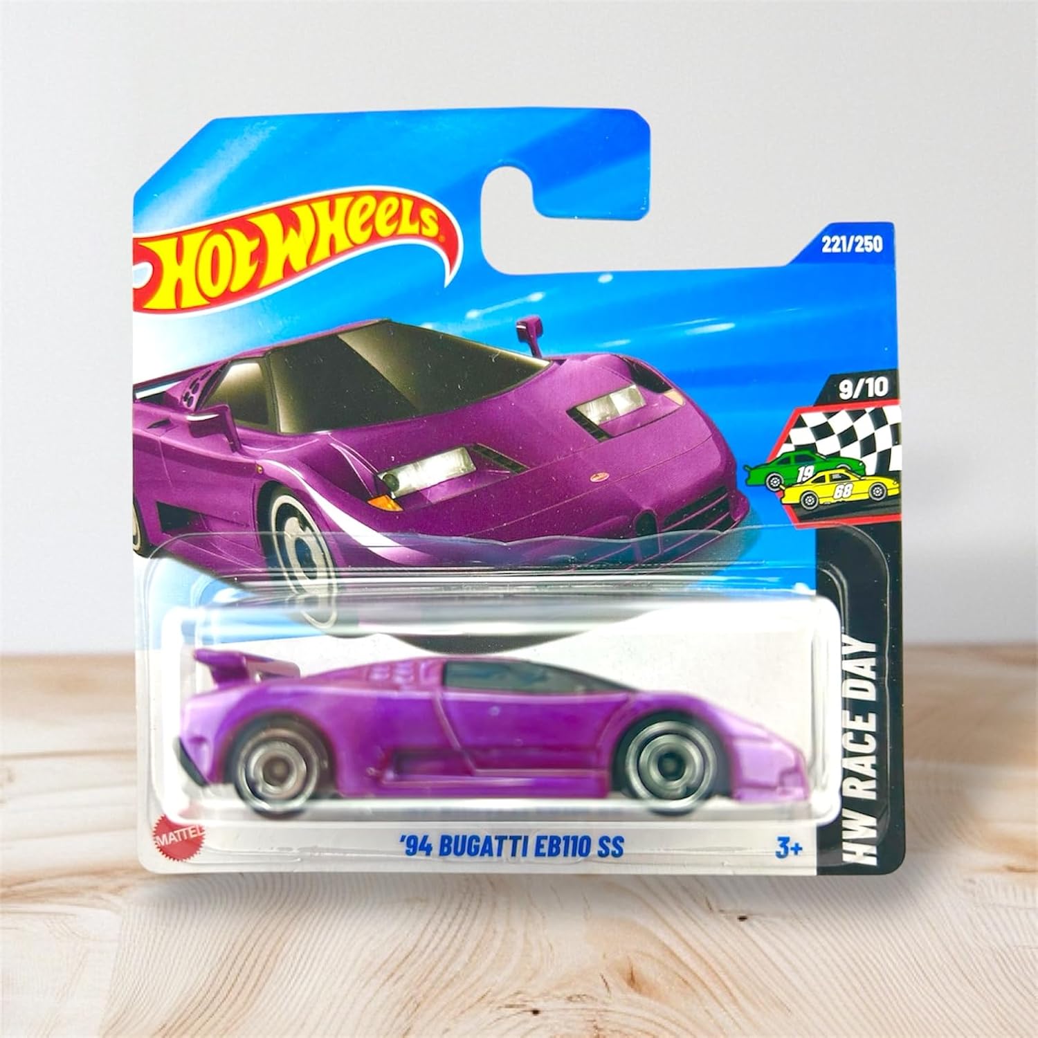 Hot Wheels 94 Bugatti EB110 Purple Race Day Die-Cast Car