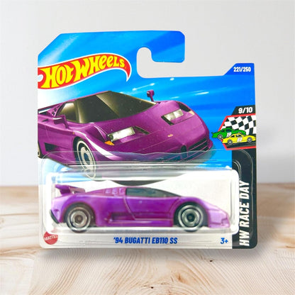 Hot Wheels 94 Bugatti EB110 Purple Race Day Die-Cast Car