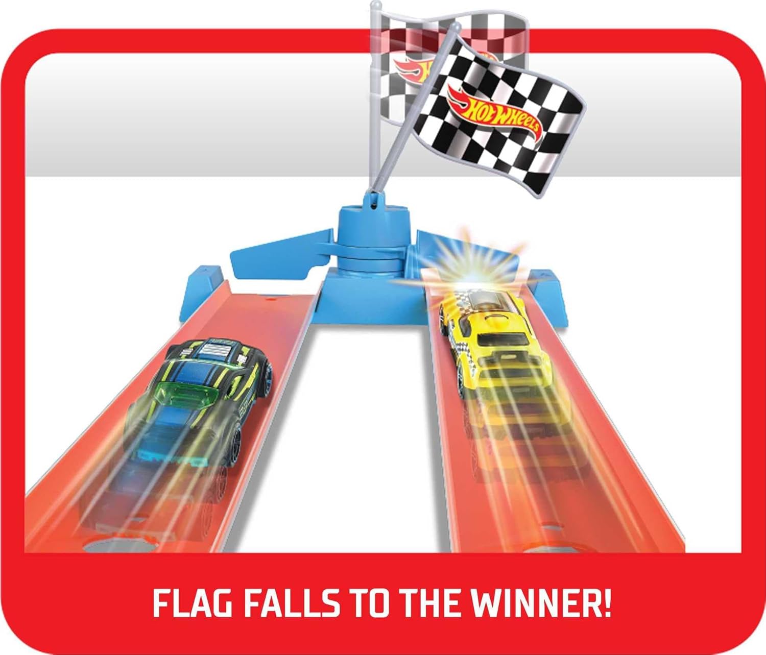Hot Wheels Dragstrip Champion Playset with 1:64 Scale Die-Cast Car