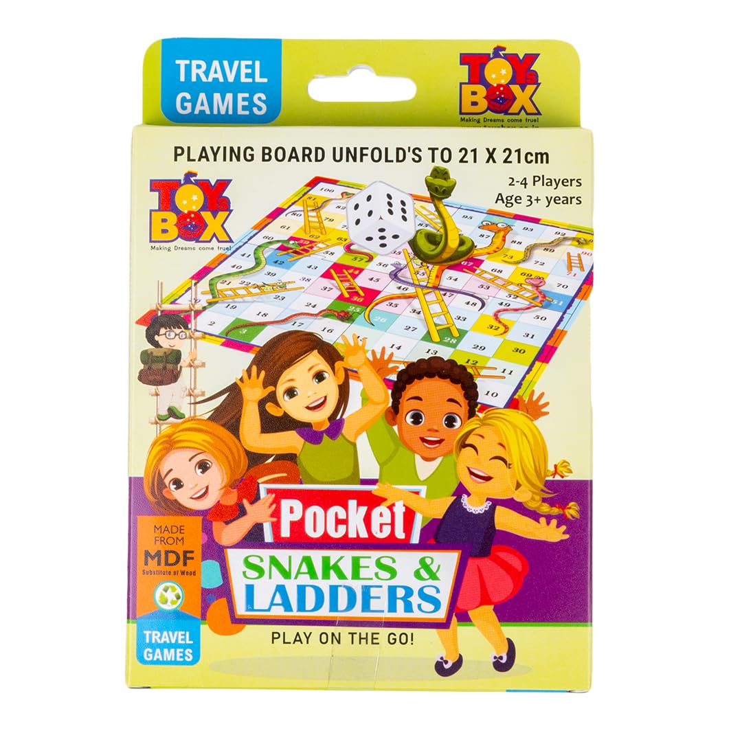 Toysbox 4114 Pocket Snakes & Ladders Travel Board Game Toy