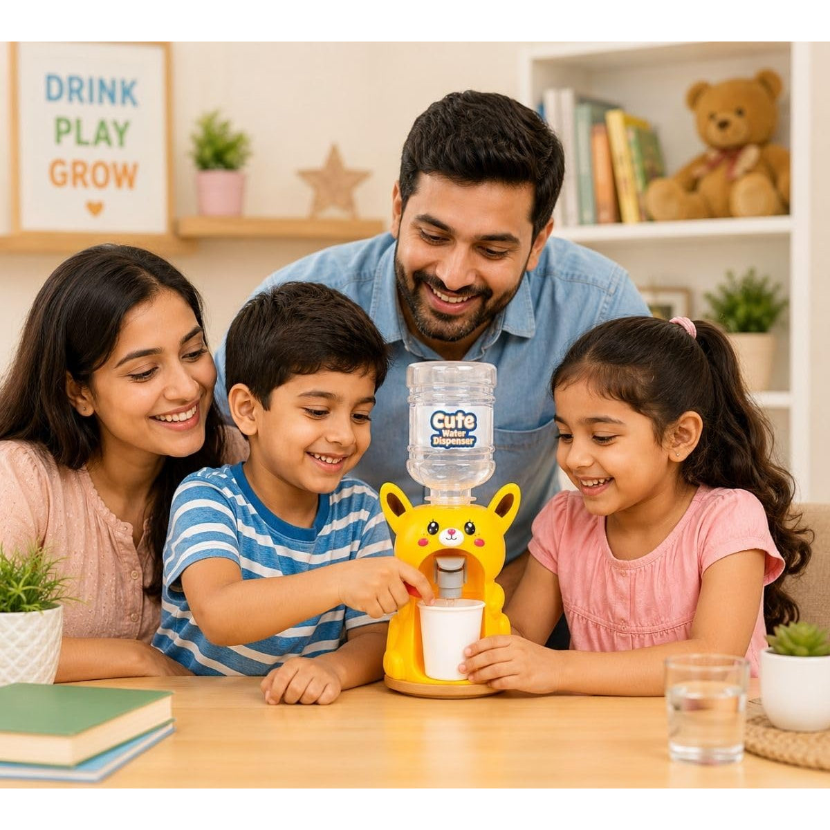 Cute Animal Mini Water Dispenser Pretend Play Set Toy