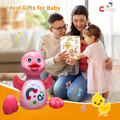 Interactive Musical Dancing Duck Toy with Lights, Flapping Wings for Toddlers