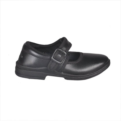 Action School Shoes with Buckle for Girls A2 - Black