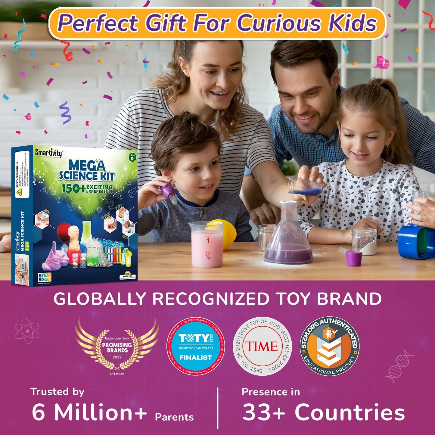 Smartivity Mega Science Kit: 150+ Fun DIY Experiments Ages 6-10