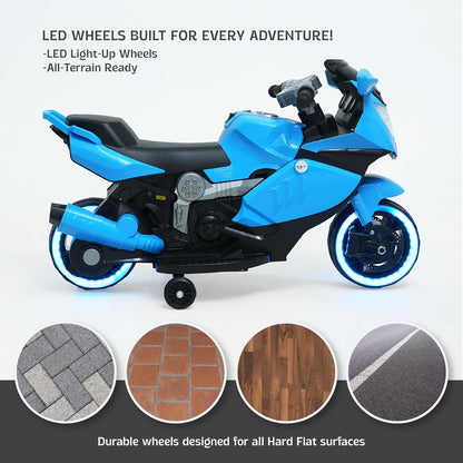 Toy House Mini Ninja Rechargeable Electric Ride-On Bike for Kids Blue