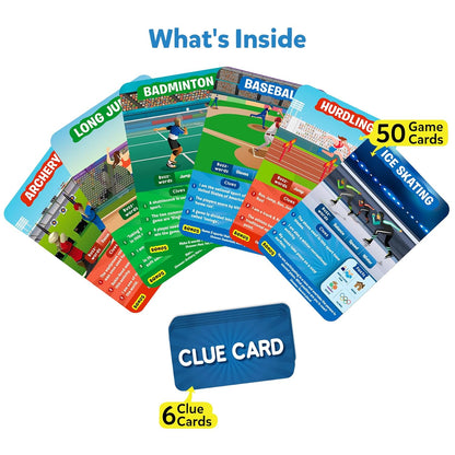 Skillmatics Guess in 10 Sports Fun Family Card Game, Educational Travel Toy