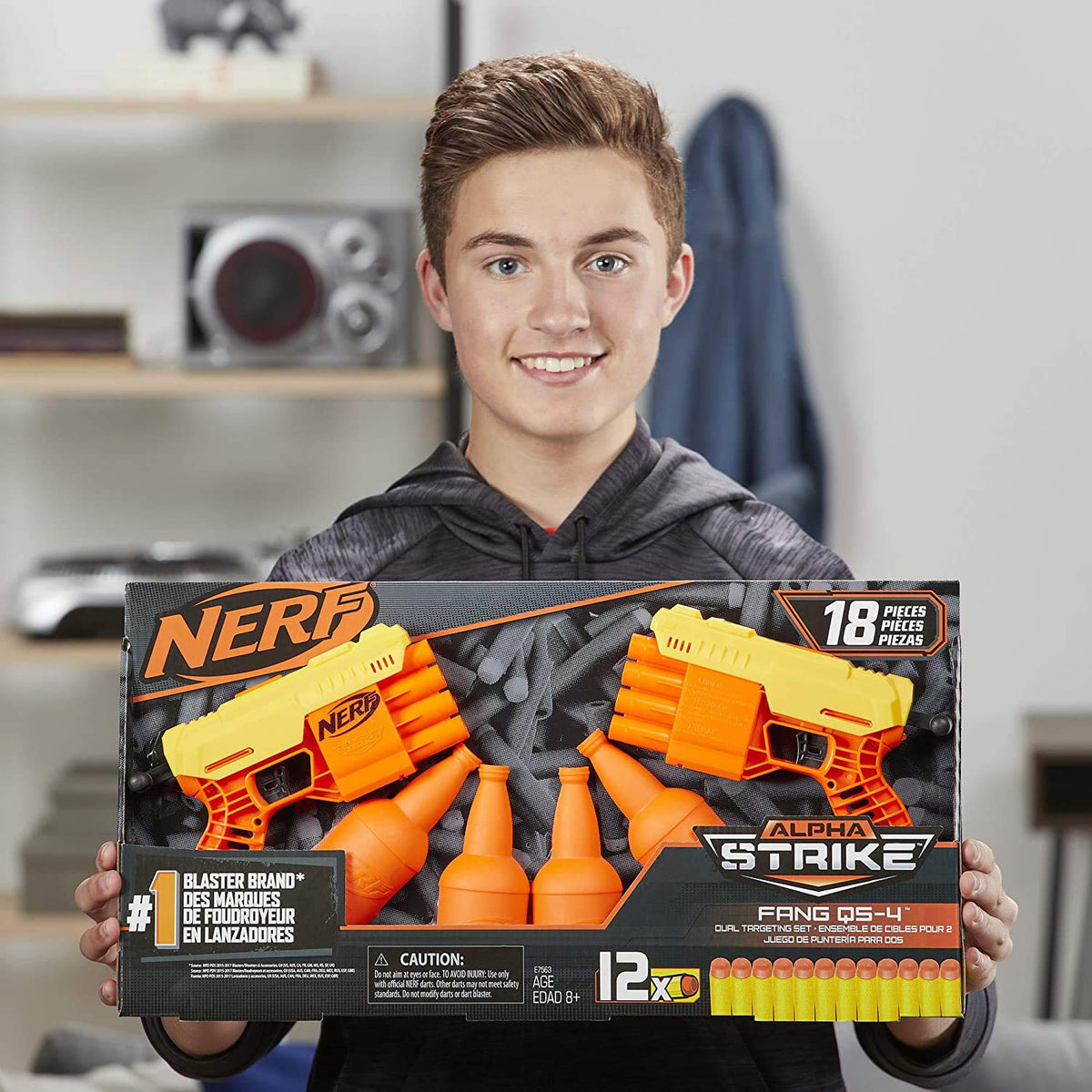 Nerf Alpha Strike Fang QS-4 Dart Targeting Set with 12 Foam Darts