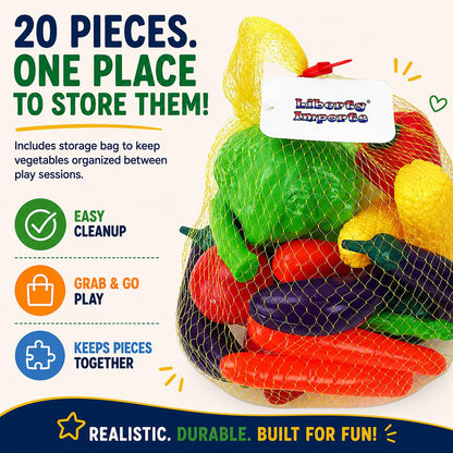 Liberty Imports 623 Life Sized Bag of Vegetables Pretend Play Toy