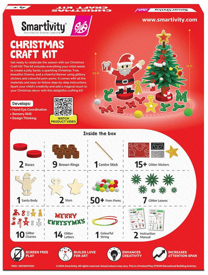 Smartivity Christmas Craft Kit: Build Festive Tree & Santa DIY Activity