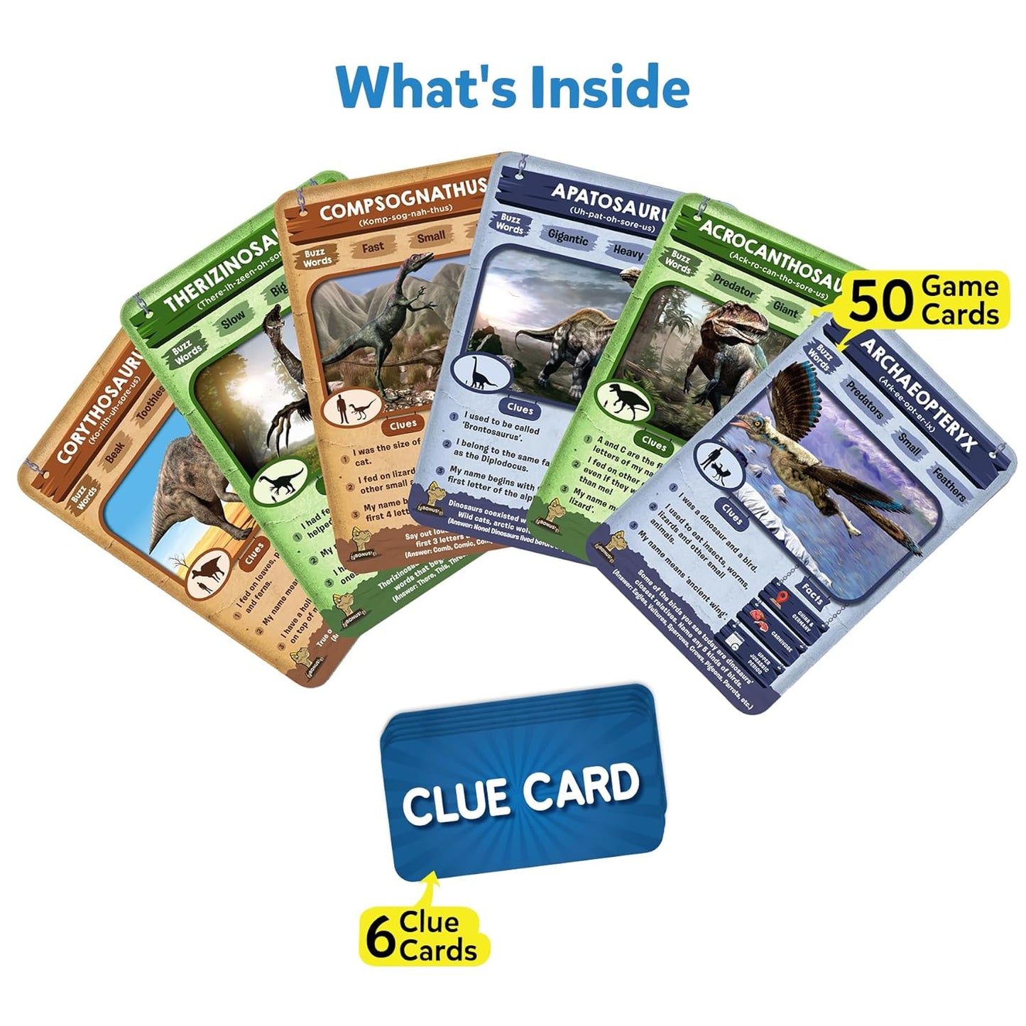 Skillmatics Guess in 10 Dinosaurs Card Game: Ultimate Family Trivia for Kids 8+