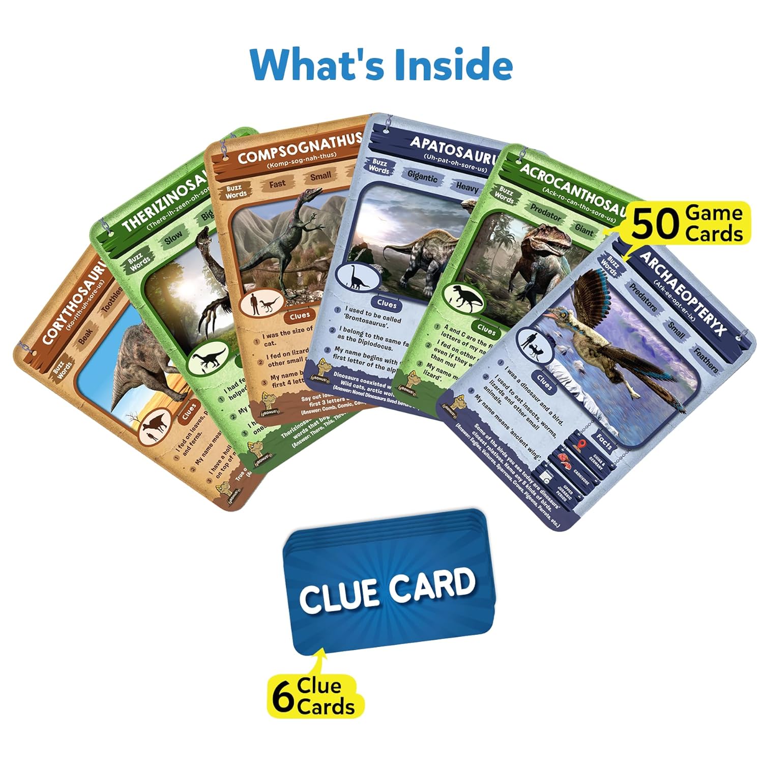 Skillmatics Guess in 10 Dinosaurs Card Game: Ultimate Family Trivia for Kids 8+